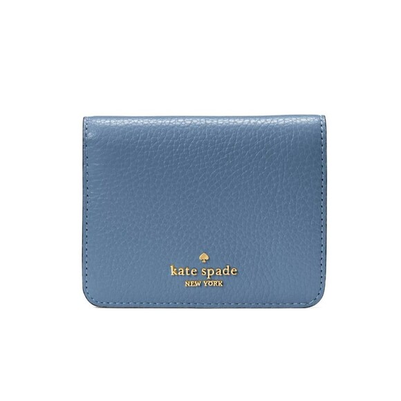 New Kate Spade Lena Small Bifold Wallet Bluestone - Picture 1 of 3
